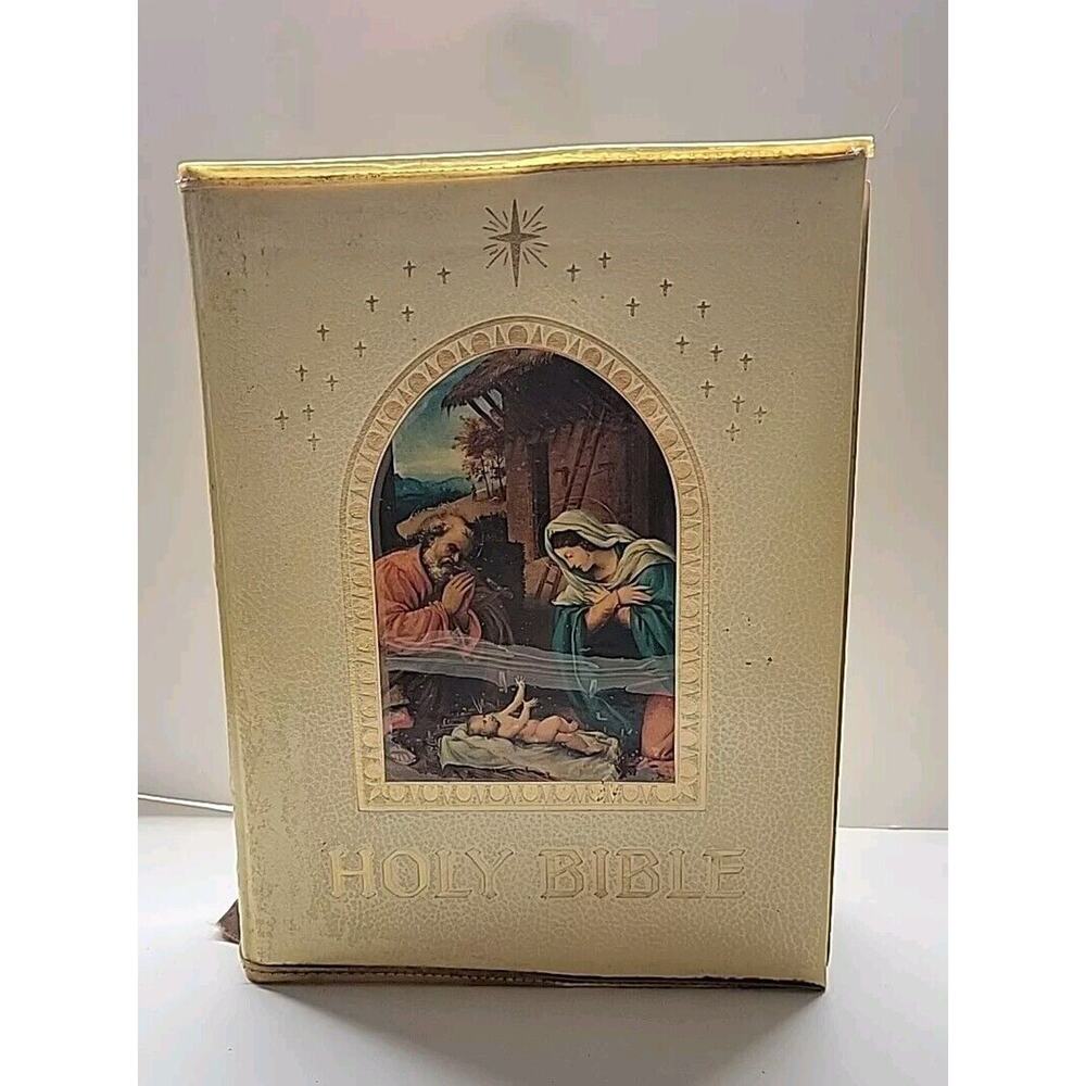 Holy Bible Peace of Mind Deluxe Red Letter Edition 1960 Large Leather Covered